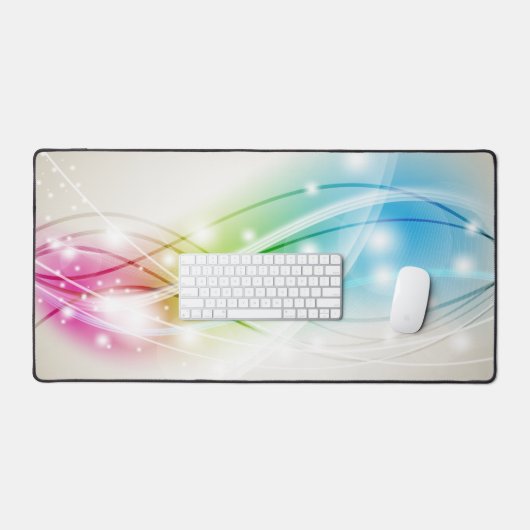 Kleurrijke golven beige achtergrond bureaumat (Keyboard & Muis)