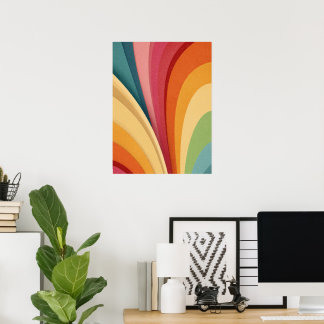 Kleurrijke golven en vormen in ontwerp poster