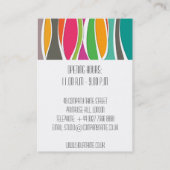 Kleurrijke golven Interieur Designer Visitekaartje (Achterkant)