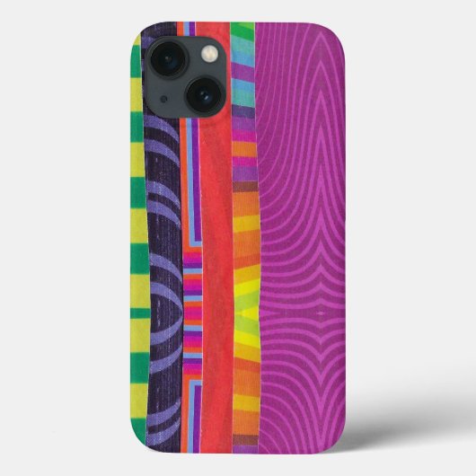 Kleurrijke golvende strepen Case-Mate iPhone case (Achterkant)