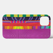 Kleurrijke golvende strepen Case-Mate iPhone case (Achterkant (horizontaal))