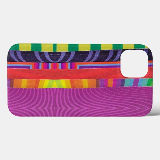 Kleurrijke golvende strepen Case-Mate iPhone case (Achterkant (horizontaal))