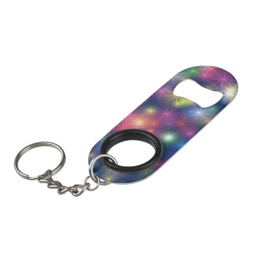 Kleurrijke gordelroos mini flessenopener (Voorkant Gekanteld)