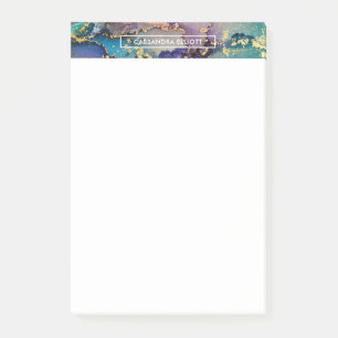 Kleurrijke Gouden Alcohol Inkt Vloeibare Abstracte Post-it® Notes
