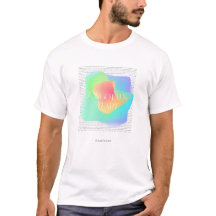 Kleurrijke Gradient Abstracte Typografie T-Shirt