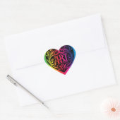 Kleurrijke Gradient Artist Heart Art Sticker (Envelop)