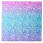 Kleurrijke Gradient Glitter Textuur Glitter Tegeltje (Voorkant)