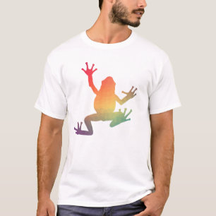 Kleurrijke Gradiënt Kikker Liefhebber Cadeaus T-shirt