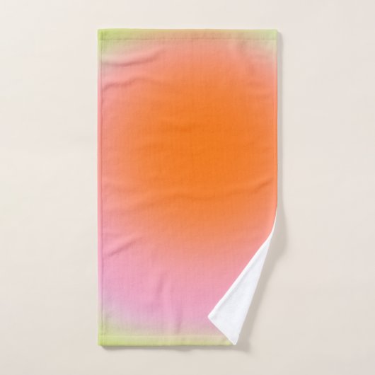 Kleurrijke gradiënt Lime Groen Roze Sinaasappel Bad Handdoek (Handdoek)
