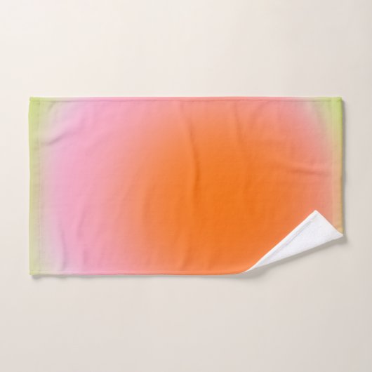 Kleurrijke gradiënt Lime Groen Roze Sinaasappel Bad Handdoek (Handdoek)