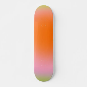 Kleurrijke gradiënt Lime Groen Roze Sinaasappel Skateboard