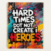 Kleurrijke Gradiënt Typografische Create Helden Planner (Voorkant)