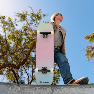 Kleurrijke gradiënt van de Waterverf Gepersonalise Skateboard