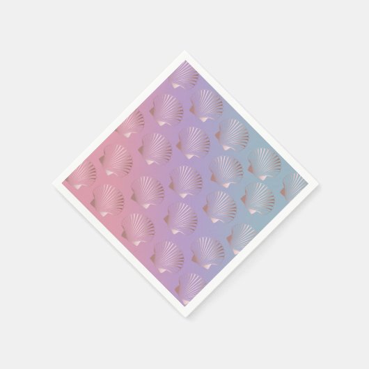 Kleurrijke gradiënt van goudzeemijlvormig roos servet (Hoek)