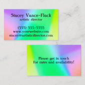 kleurrijke gradiënt visitekaartje (Voorkant / Achterkant)