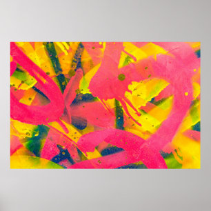 Kleurrijke graffiti. Abstracte straatkunst afsluit Poster