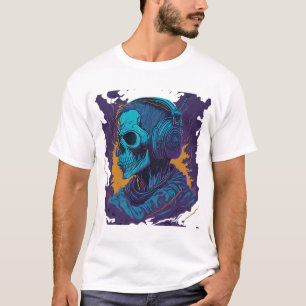 Kleurrijke graffiti illustratie van een spook t-shirt