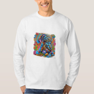 kleurrijke graffiti illustratie van Lord Ganesh T-shirt