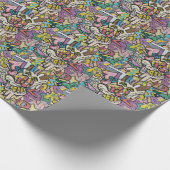 Kleurrijke graffiti kunst, cadeaupapier (Hoek)