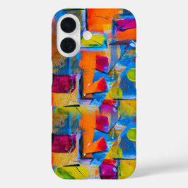 Kleurrijke graffiti kunst, iPhone 16 hoesje