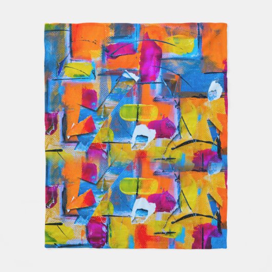Kleurrijke graffiti kunst, fleece deken (Voorkant)