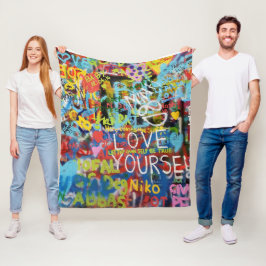 Kleurrijke graffiti kunst, fleece deken