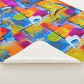 Kleurrijke graffiti kunst, sherpa deken (3/4)