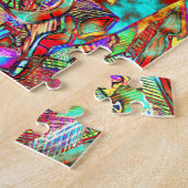 Kleurrijke Graffiti Letters Puzzel Legpuzzel (Zijkant)