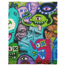 Kleurrijke Graffiti Monster Art Deken