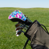 Kleurrijke graffiti splash golfheadcover (Insitu)