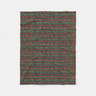 Kleurrijke grafische jute geweven strings levendig fleece deken