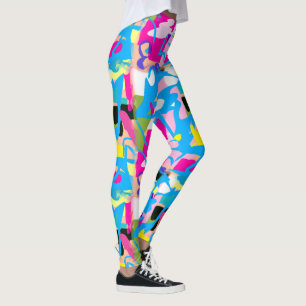 Kleurrijke grafitti splash leggings