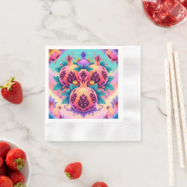 kleurrijke granaatappel servet