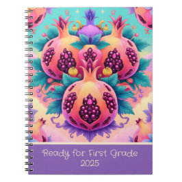 Kleurrijke granaatappel voor 1e klas 2025 notitieboek