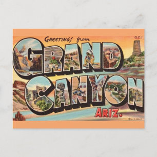 Kleurrijke Grand Canyon ansichtkaart Briefkaart