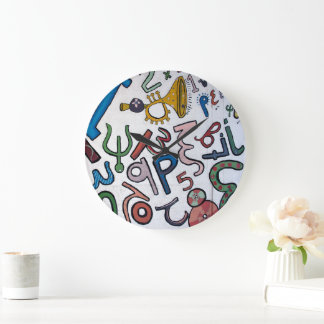 Kleurrijke Griekse letters Grote Klok