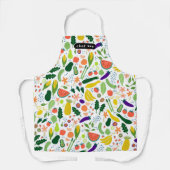 Kleurrijke grillige fruit & groenten Chef Custom Schort (Voorkant)