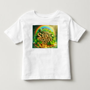 Kleurrijke, grillige Rainbow Saint Patrick's Day Kinder Shirts