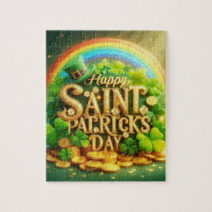 Kleurrijke, grillige Rainbow Saint Patrick's Day Legpuzzel
