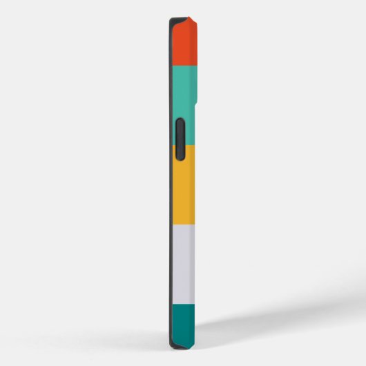 Kleurrijke Groen Grijs Sinaasappel Abstracte Strep Case-Mate iPhone Case (Achterkant / Rechts)