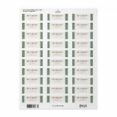 Kleurrijke Groene Holiday Return Address Envelope Etiket (Full Sheet)