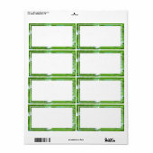 Kleurrijke groene randlabels etiket (Full Sheet)