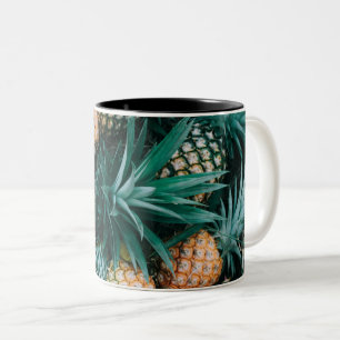 kleurrijke groenten en fruit tweekleurige koffiemok