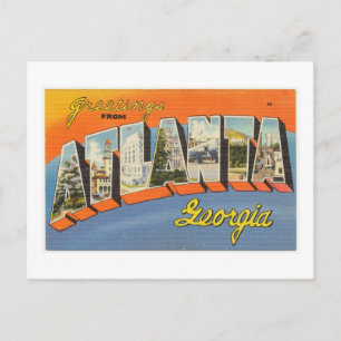  kleurrijke groeten uit Atlanta Georgia Briefkaart
