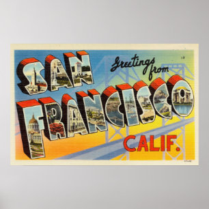 kleurrijke groeten uit San Francisco Poster