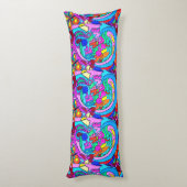 kleurrijke groovitsrust en liefde lichaamskussen (Achterkant (Verticaal))