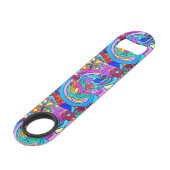 kleurrijke groovitsrust en liefde speed flessenopener (Achterkant Gekanteld)