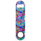 kleurrijke groovitsrust en liefde speed flessenopener (Voorkant)