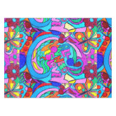 kleurrijke groovitsrust en liefde tafelkleed (Voorkant (Horizontaal))