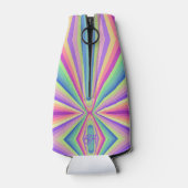 Kleurrijke groovy 70's retro flesjeskoeler (Achterkant)